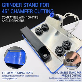 TECHPLUS Angle Grinder Stand – Precision 45° Chamfer Cutting Tool for Ceramic &Stone, Compatible with 100-Type Angle Grinders – Professional Auxiliary Tools for Bricklayers