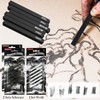 Pack of 18 Square Compressed Charcoal Pencils Compressed Graphite Material