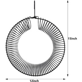 DandC Peanut Bird Feeder,mangeoire oiseaux Anti ecureuil,Squirrel Peanut Feeders for Outdoor,Bluebird Feeder Hanging Outside,15 Inch Wreath Feeder for Squirrel， Peanuts in Shell for Squirrels