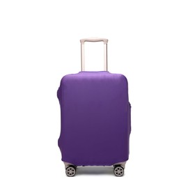 PUMHUBO Luggage Cover Protector, Travel Suitcase Cover, Washable Luggage Protector Suitcase Cover Fit 18-28 Inch Luggage (1-Purple, L (26-28 inch))