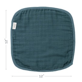 Natemia Bamboo Muslin Baby Washcloths | Large 12”x12” Size | Super Absorbent and Ultra Soft Bamboo Towel | 6-Layer Design | 5-Piece Gift Set