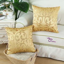 CaliTime Cushion Covers 2 Pack Throw Pillow Covers Protective Shells for Sofa Bedroom Home Christmas Decor (50 cm x 50 cm)_