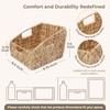 KOKODO Pack of 2 Open Front Water Hyacinth Wicker Storage