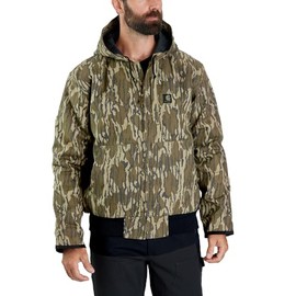 Carhartt Men's Rugged Flex Duck Loose Fit Insulated Active Jac, Mossy Oak Bottomland Camo