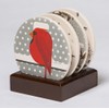 Charley Harper Cardinals Absorbent Stone Coaster Set