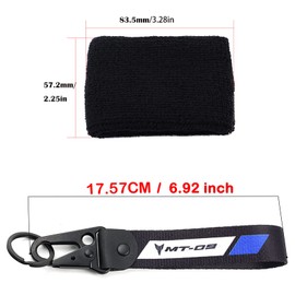 ZYAKOMO Fit For Yamaha MT09 2023 2024 MT 09 2022 MT-09 SP 2021 Tracer 9GT Tracer 9 Motorcycle Brake Fluid Reservoir Sock Cover Oil Cup Sock Key Chain
