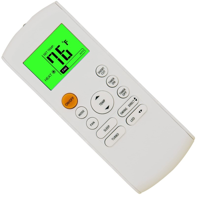 Replacement Remote Control for MrCool DIY-24-HP-230A DIY-24-HP-230AE DIY-24-HP-230B16 DIY-36-HP-230A A-12-HP-230B-MS