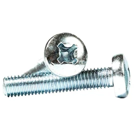 M8 (8mm x 25mm) Phillips Pan Head Machine Screws Zinc Plated Steel DIN 7985 (Pack of 10)