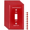 (5 Pack) Emergency Red Light Switch Cover Guard, Toggle Switch