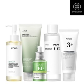 Azelaic Green Soothing Routine by Anua | Korean Skincare with Oil Cleanser, Double Cleansing, Layering Toner, Non-Comedogenic & Calming Care