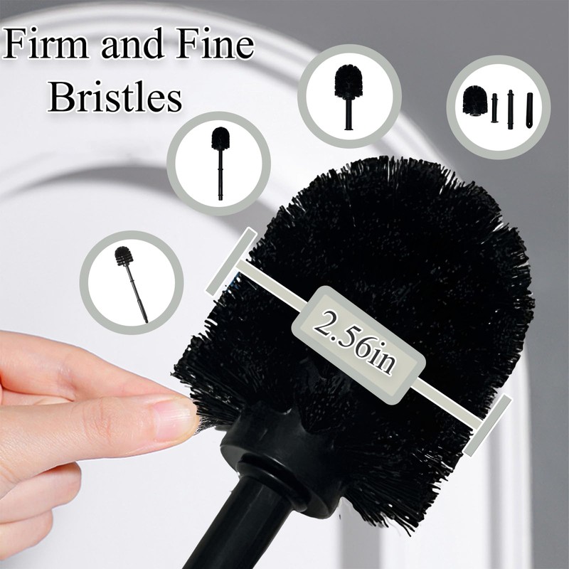 2025 Ceramic Dog Toilet Brush Holder Set, French Bulldog Design