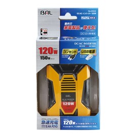 BAL No.2802 DC/AC Inverter, Rectangular Wave, For DC 12V Vehicles, Rated Output: 120W