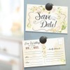Wedding Save The Date Postcards White Roses - Set of