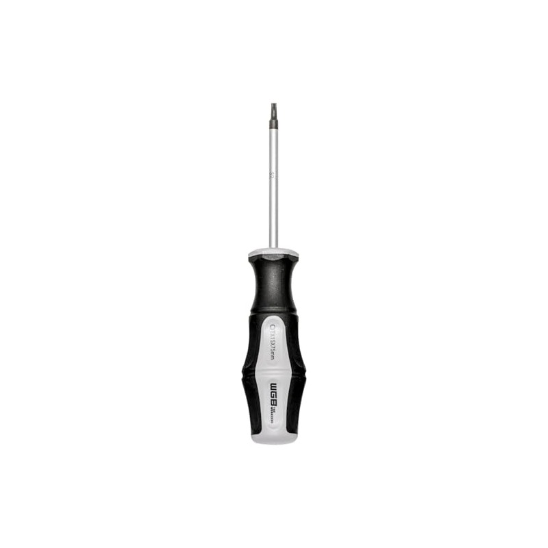 WGB Schraubendreher Torx - Schraubenzieher TX15 Klingenlänge 75mm mit 2K-Griff,
