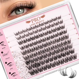 PROLASHBEAUTY Wispy Lash Clusters Eyelash Cluster Lash Cluster Waterproof Lashes Lightweight Lashes Extensions Invisible Band Natural Look Easy to Apply(Puff,8-18mix)