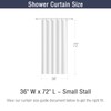 Gibelle Small Stall Shower Curtain 36 x 72, Narrow Grey