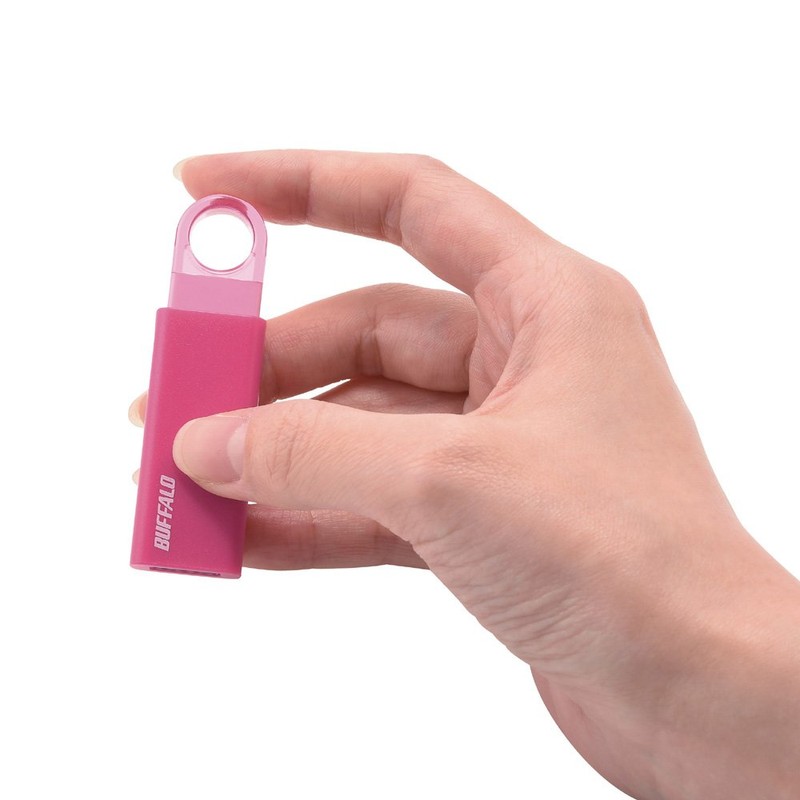 BUFFALO KNOCK SLIDE USB 3.1 (Gen1) USB Memory 16GB Pink