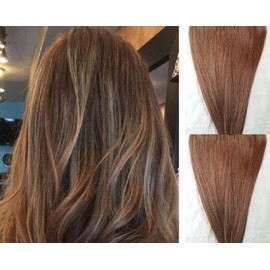 Hair Faux You 20" Machine Weft Hair Weave, Sew In,100 grams,100% Human Hair Extensions Weft #6 Chestnut Brown