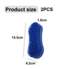 NIYATA 2Pcs Horse Grooming Brush,Blue Horse Brushes for Grooming,Equestrian Massage
