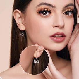 Golf Earrings 925 Sterling Silver Golf Earrings Jewellery with Golf Theme Gifts for Women Golf Lovers, Silver, No Gemstone