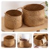 Kichvoe Rattan Storage Boxes With Handles - Cane Seagrass Plant