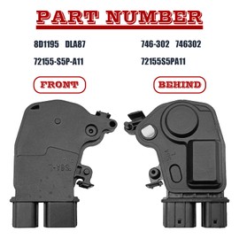 Dunviku 72155-S5P-A11 Front Driver Side Door Lock Actuator Compatible with 2002-2006 RSX, 2003-2007 Honda Accord, 2002-2006 Honda CR-V Replace OE# 746302 Power Door Lock Motors
