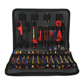 Automotive Circuit Test Leads Kit Multimeter Electrical Testers Diagnostic Tools Wire Connectors Adapter Cables with Carrying Bag