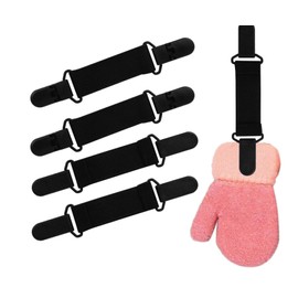 4 Pieces Anti Lost Mitten Clips For Boys Girls, Winter Hat Glove Clips With Elastic Straps For Toddler, Dress Cinch Sweater Cardigan Shawl Clip, Mitten Clips For Kids And Adults