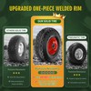 Wiltire (2 Pack) 4.10/3.50-4 Flat Free Tire and Wheel 10-Inch