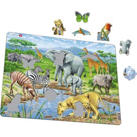 Larsen Puzzles African Savannah 65 Piece Children's Jigsaw Puzzle