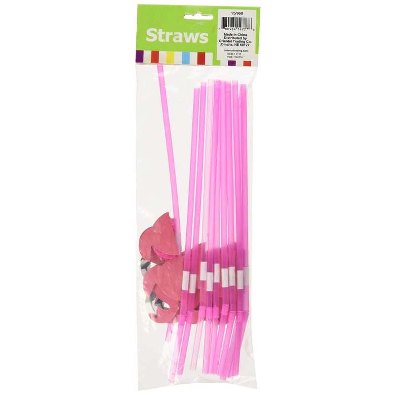 Flamingo Straws (1 dozen)
