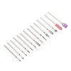 20 Holes 14pcs Nail Grinding Head Holder Manicure Pedicure Bits