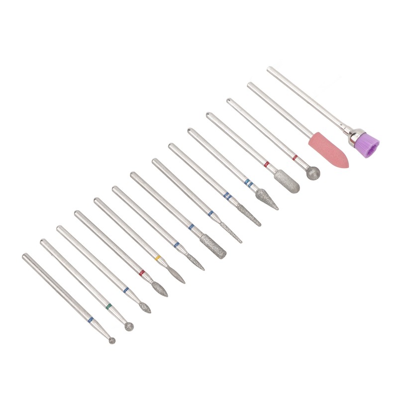 20 Holes 14pcs Nail Grinding Head Holder Manicure Pedicure Bits