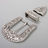 DIY Rhinestone Western Bling Buckle 3-piece Set for Replacement or