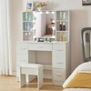 Vanity Desk with Mirror and Lights, Bedroom Makeup Desk and