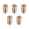 sourcing map Wood Furniture M10x30mm Threaded Insert Nuts Interface Hex