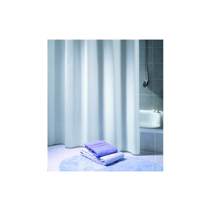 Spirella Anti-Schimmel Duschvorhang Securitas Anti-Bakteriell, Polyester 180x200cm Weiß - Made
