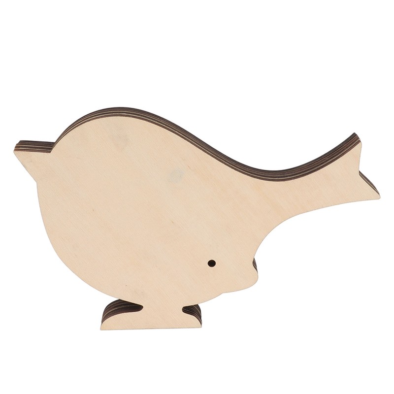 Wooden Bird Statues with Light 3D Hollow Hand Carved Birds