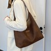 Shoulder Bag for Women Soft PU Leather Minimalistic Top Handle