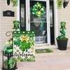 Hzppyz Welcome St. Patrick's Day Garden Flag Double Sided, Shamrock