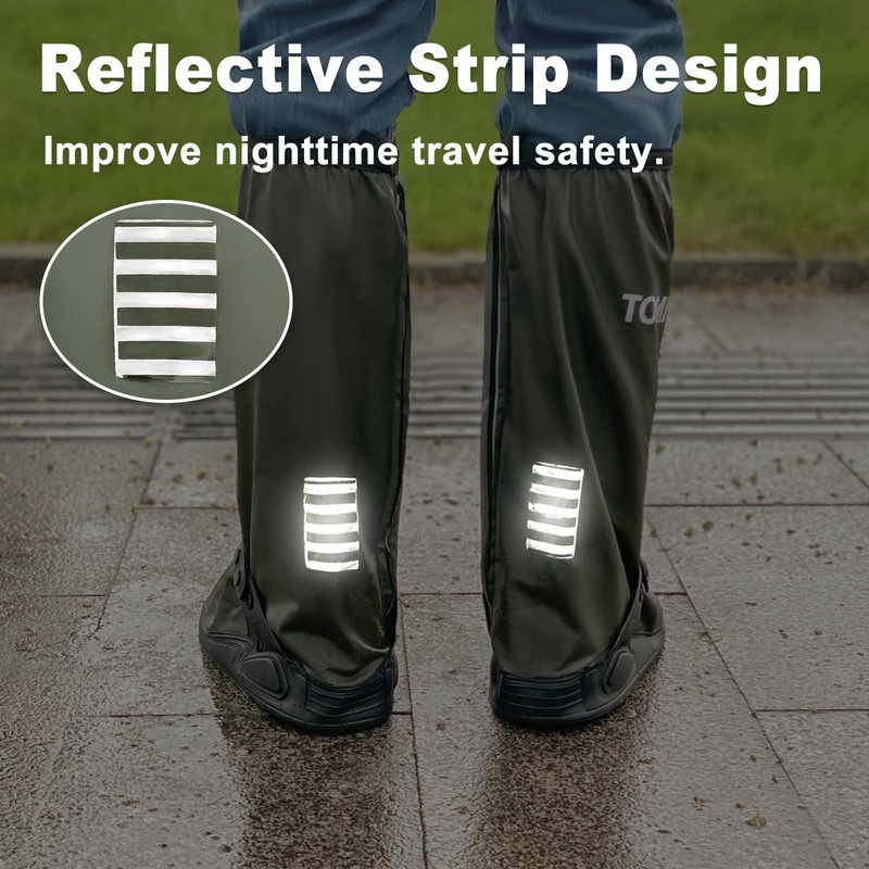 Waterproof Shoe Covers For Rain，Rain Boot Covers With Zipper,Galoshes Shoe