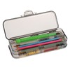 BTSKY Double Deck Pencils Box Clear Plastic Stationery Box with