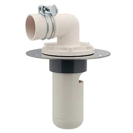 Kakudai 426-010-50 Drain Trap for Washing Machines, Odor Prevention, Direct Floor Installation, Nominal 50 VU Tubes, Wide Stainless Steel Plate Included