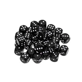 Tupalizy 10mm Acrylic Dice Beads Small 6 Sided Dice Charms for Bracelets Jewelry Making Keychain Necklaces Earrings DIY String Crafts Board Games Classroom Family Party Gifts,30PCS (Black)