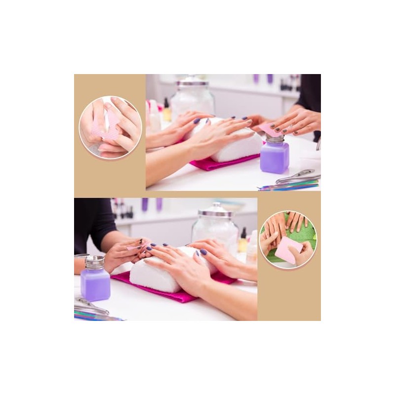 Celulosa para Uñas sin Pelusa, 200Pcs Almohadillas para Limpiar Uñas,