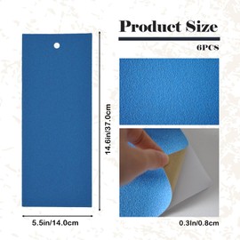 MUYG 6 PCS Cat Nail File Scratching Strips,5.5x14.6''Nail File for Cats Scratch Liner,Cat Nail File Scratcher with Hanging Hole Peel Stick Kitten Scratching Manicure Strips for Litter Box(Blue)