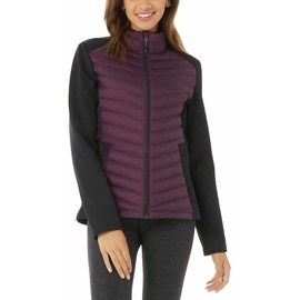 32 Degrees Womens Mixed Media Jacket (Potent Purple, Small)