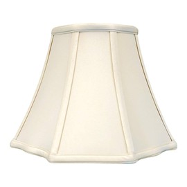 Royal Designs, Inc. BSO-701-14BG Flare Bottom Outside Corner Scallop Basic Lamp Shade, 8 x 14 x 11, Beige