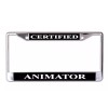 CERTIFIED ANIMATOR USA MADE CHROME LICENSE PLATE FRAME