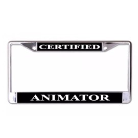 CERTIFIED ANIMATOR USA MADE CHROME LICENSE PLATE FRAME